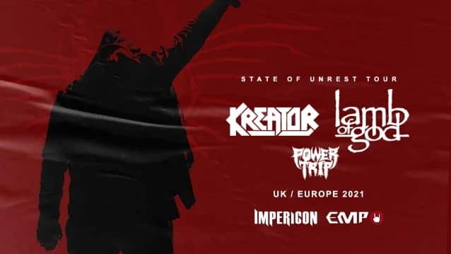 lamb of god kreator tour, LAMB OF GOD And KREATOR Announce Rescheduled European Tour Dates