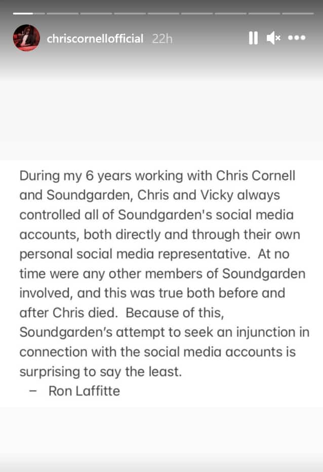 soundgarden vicky cornell lawsuit, CHRIS CORNELL’s Widow Responds To SOUNDGARDEN’s Demand For Social Media Access