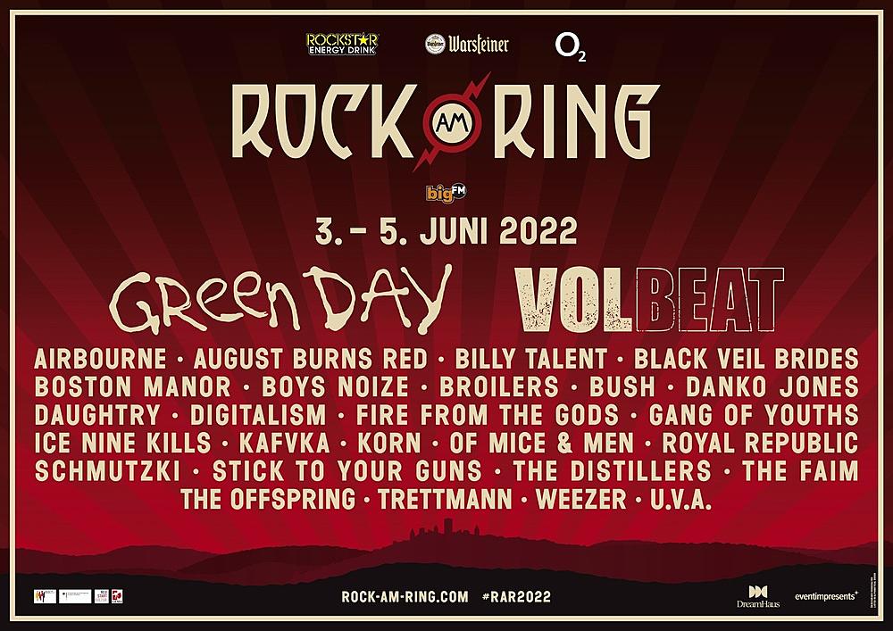 ROCK AM RING And ROCK IM PARK Festivals Announce 2022 Band Lineups