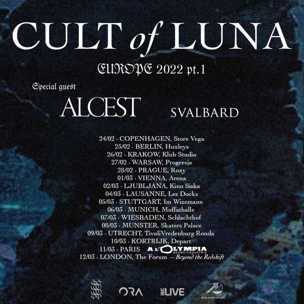 cult of luna tour dates, CULT OF LUNA Announce European Tour Dates With ALCEST And SVALBARD