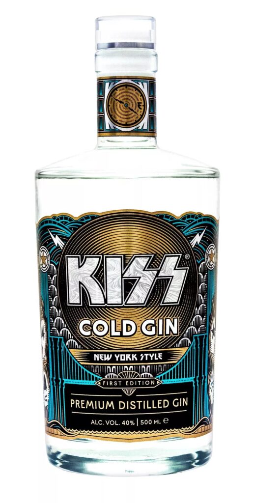 kiss cold gin, KISS Launch Their Official Brand Of Gin.  Guess What It’s Called.