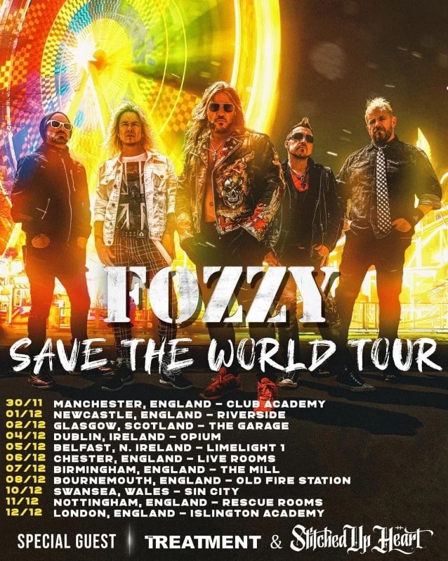 fozzy tour dates 2021, FOZZY Announce Fall 2021 U.K. And Ireland Tour Dates