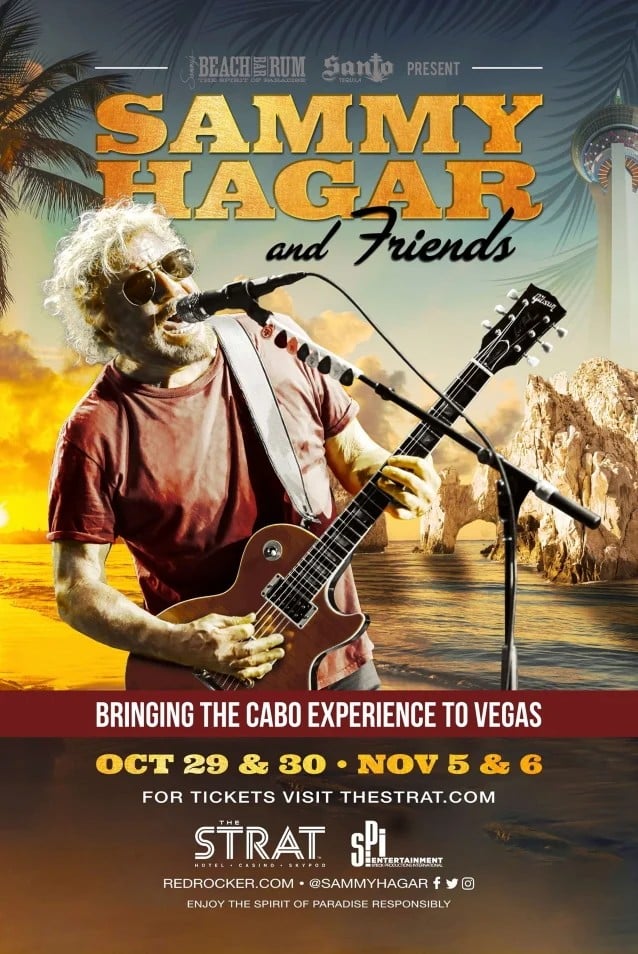sammy hagar las vegas residency, SAMMY HAGAR Announces Las Vegas Residency For Fall 2021