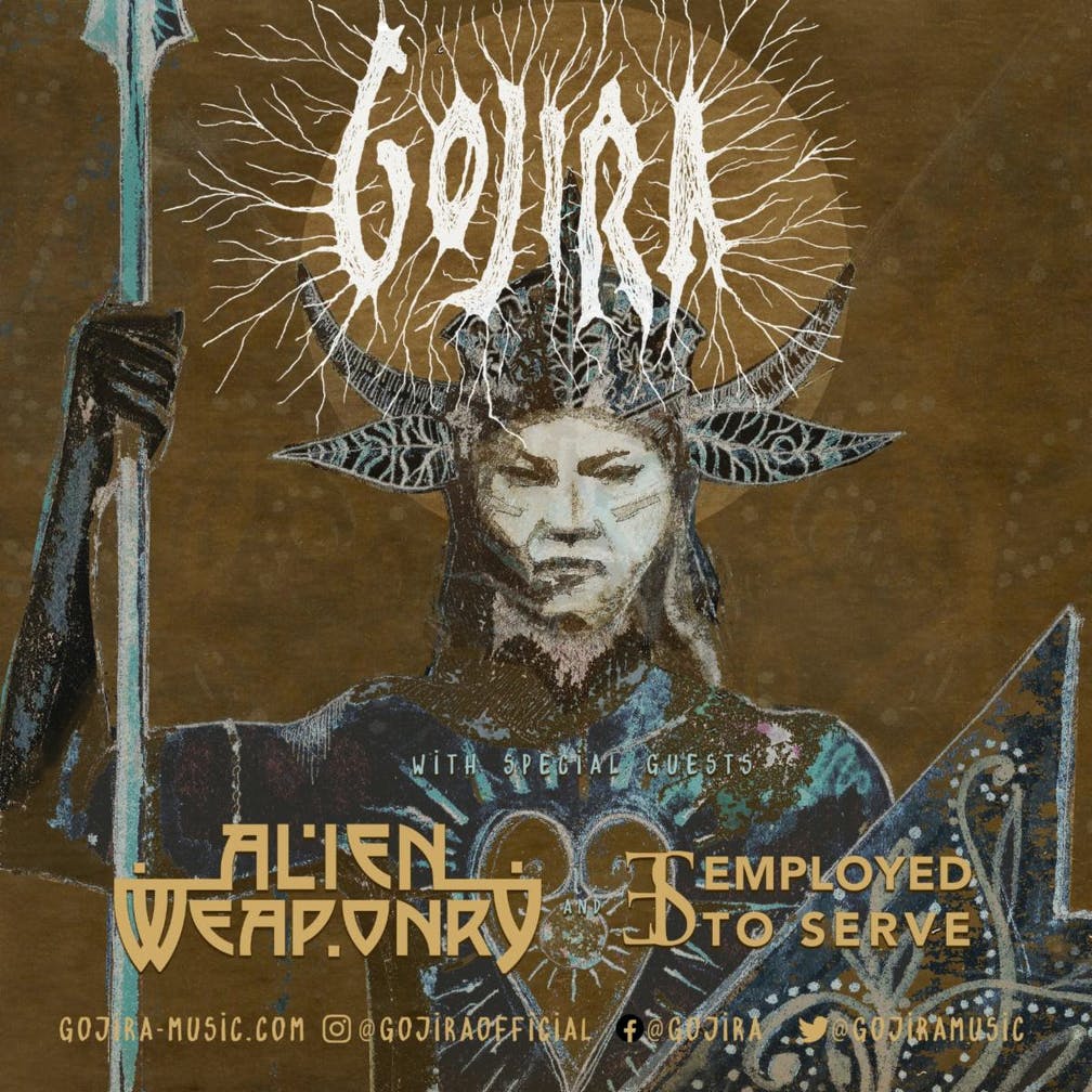 gojira alien weaponry tour dates 2021, GOJIRA Announce Massive UK And European Tour For 2022
