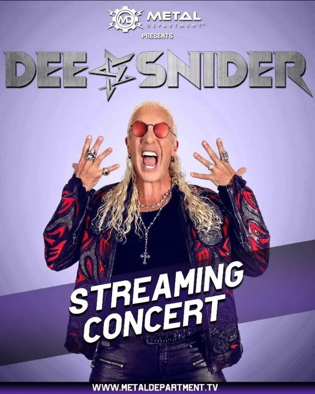 dee snider livestream concert event, DEE SNIDER Announces Live Streaming Concert Event