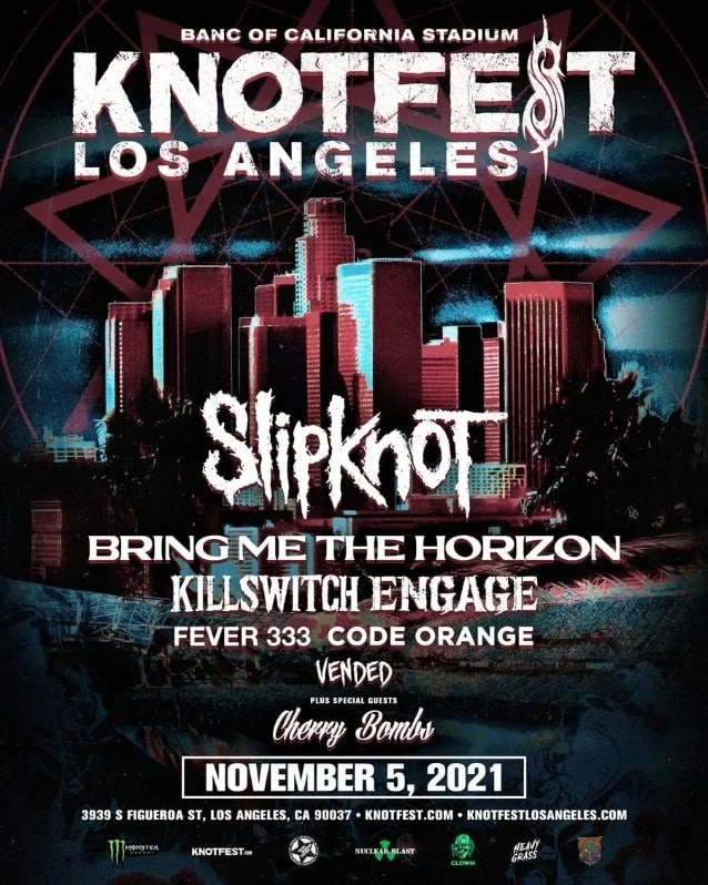 slipknot knotfest los angeles, SLIPKNOT Announce &#8216;Knotfest Los Angeles&#8217; Feat. KILLSWITCH ENGAGE, BRING ME THE HORIZON And More