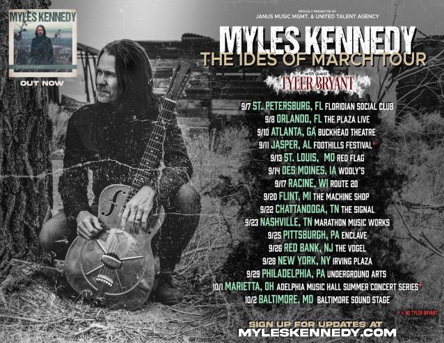 myles kennedy solo tour dates, MYLES KENNEDY Announces Summer/Fall 2021 U.S. Solo Tour