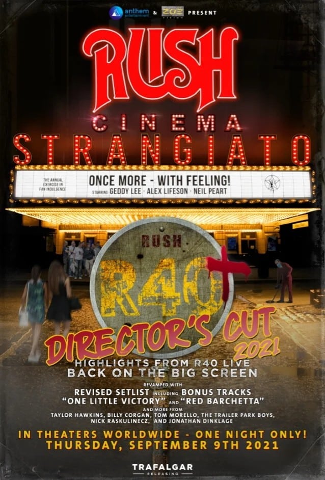 Rush: Cinema Strangiato Director's Cut, RUSH To Screen Director&#8217;s Cut Of &#8216;Cinema Strangiato&#8217; In Theaters This Fall