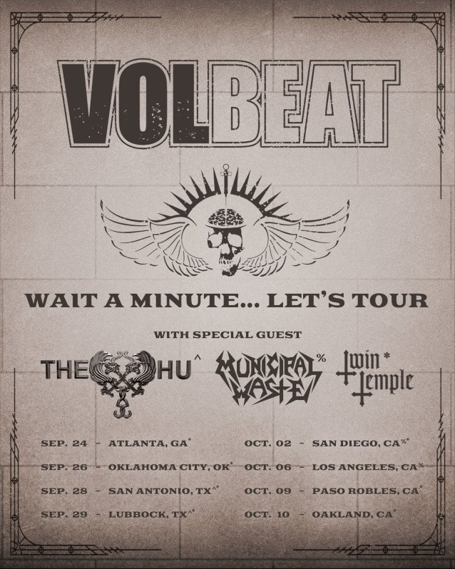 volbeat tour dates 2021, VOLBEAT Announce Fall 2021 U.S. Headlining Tour
