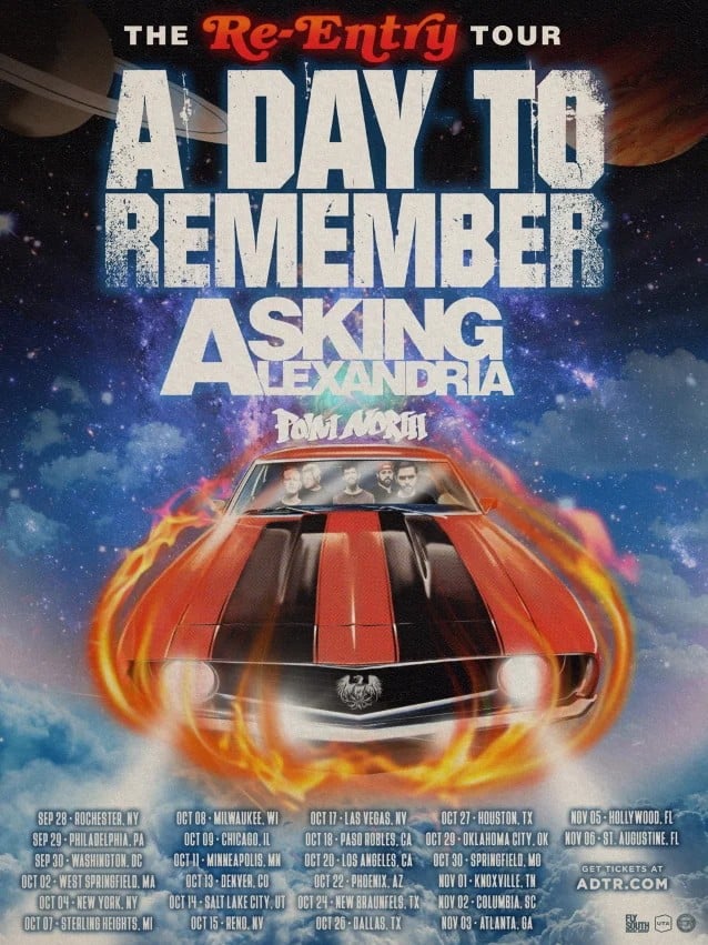 a day to remember asking alexandria tour dates, A DAY TO REMEMBER Announce 2021 U.S. Tour Dates With ASKING ALEXANDRIA And POINT NORTH