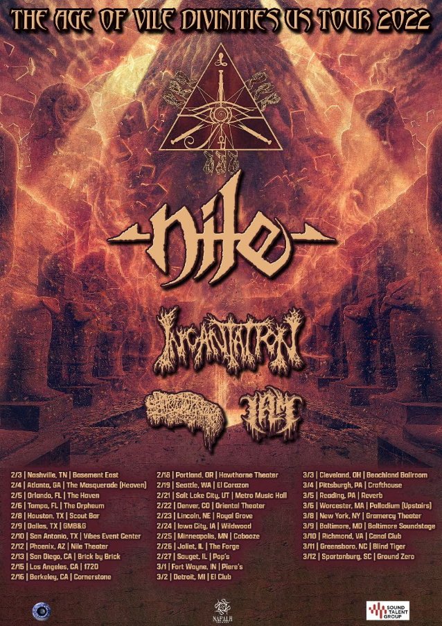 nile tour dates, NILE Sign With NAPALM RECORDS And Announce 2022 U.S. Tour Dates