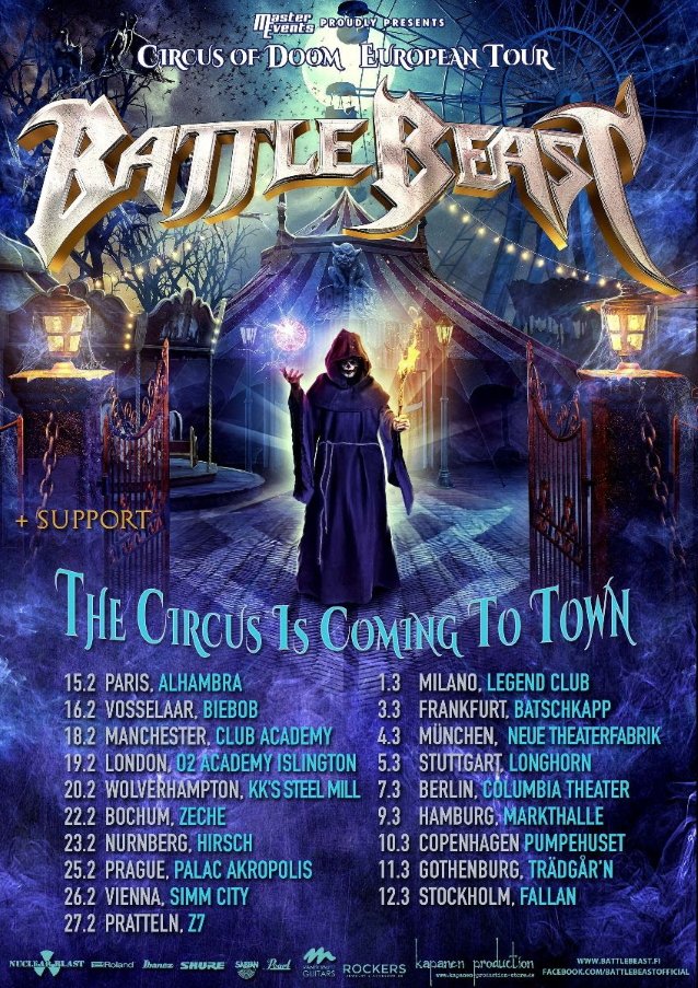 battle beast new album, BATTLE BEAST To Release &#8216;Circus Of Doom&#8217; Album In January
