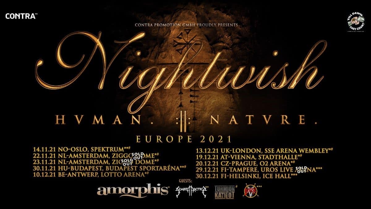 nightwish european tour dates, NIGHTWISH Update European Tour Dates
