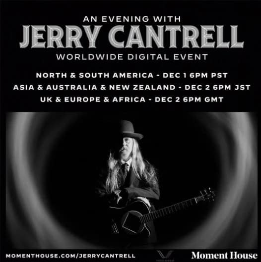 jerry cantrell livestream, ALICE IN CHAINS&#8217; JERRY CANTRELL Announces Solo Livestream Event