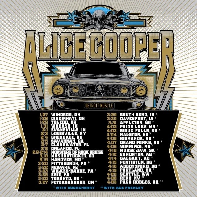 alice cooper tour dates, ALICE COOPER Announces 2022 Tour Dates With BUCKCHERRY