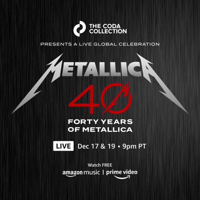 metallica 40th anniversary concerts, METALLICA&#8217;s 40th-Anniversary Concerts To Stream Exclusively On &#8216;The Coda Collection&#8217;