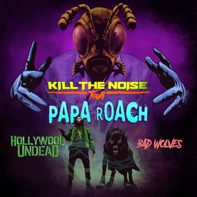 papa roach tour dates, PAPA ROACH Announce 2022 North American Tour With HOLLYWOOD UNDEAD And BAD WOLVES