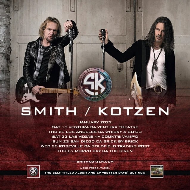 smith kotzen tour dates, ADRIAN SMITH + RICHIE KOTZEN Announce U.S. And U.K. Tour Dates