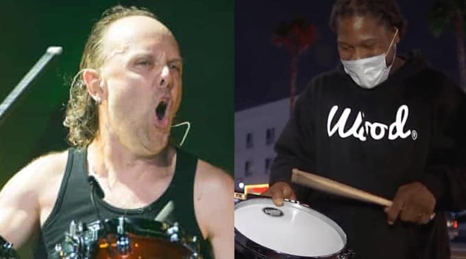 METALLICA Buy A Brand New Drum Kit For L.A. Street Performer Who Had His Stolen