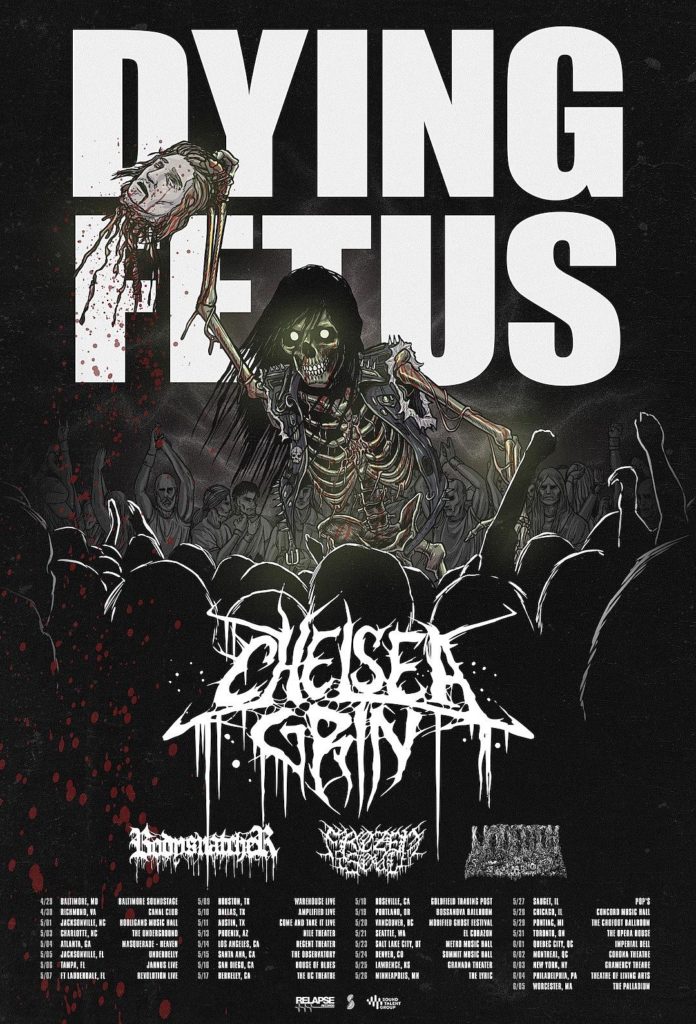 dying fetus tour dates, DYING FETUS Announce North American Headlining Tour With CHELSEA GRIN And More