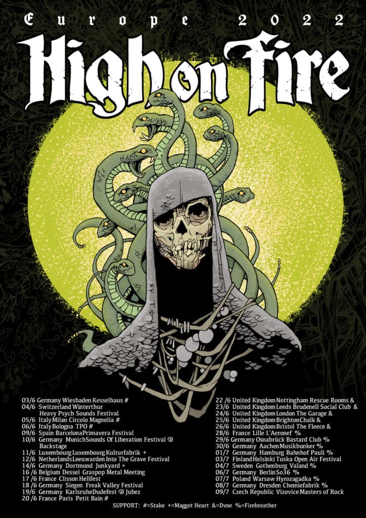 high on fire tour dates, HIGH ON FIRE Announce European And UK Tour Dates