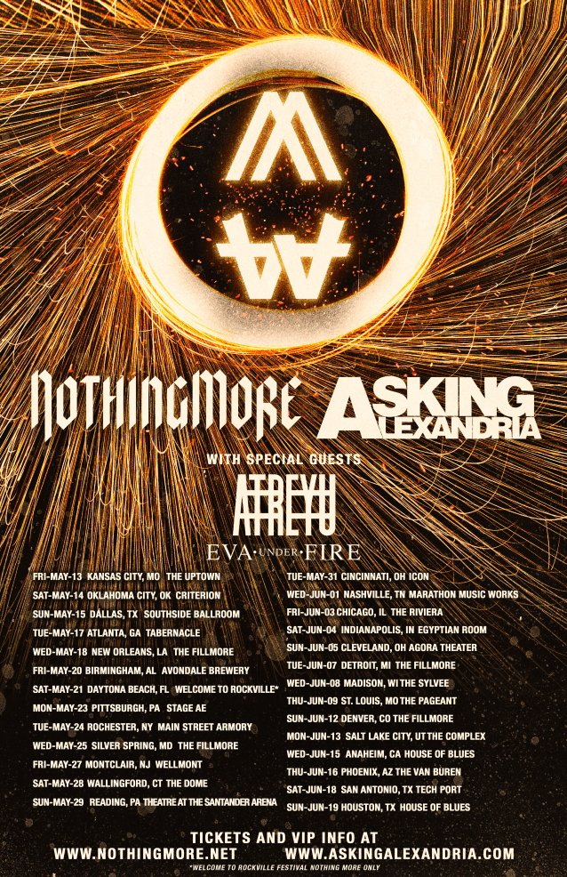 asking alexandria nothing more tour, ASKING ALEXANDRIA And NOTHING MORE Announce 2022 U.S. Co-Headlining Tour