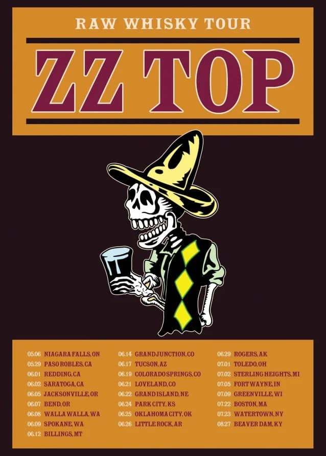 zz top tour dates, ZZ TOP Announces &#8216;Raw&#8217; Album, Spring/Summer 2022 U.S. Tour Dates