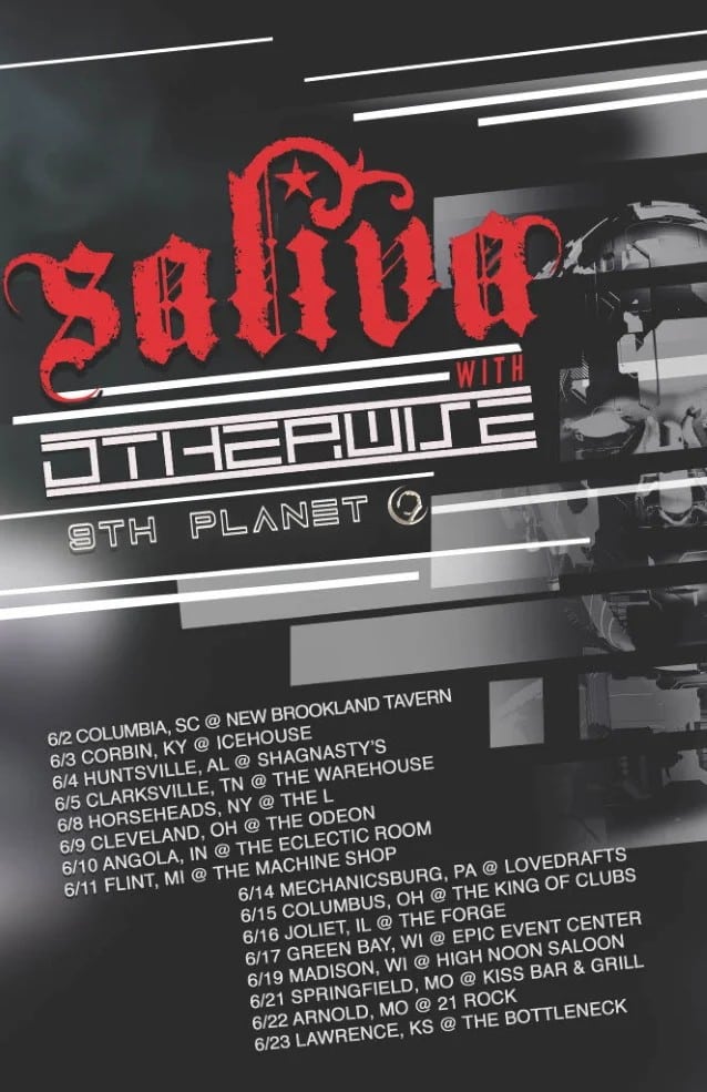 saliva tour dates 2022, SALIVA Announce 2022 U.S. Tour Dates With OTHERWISE