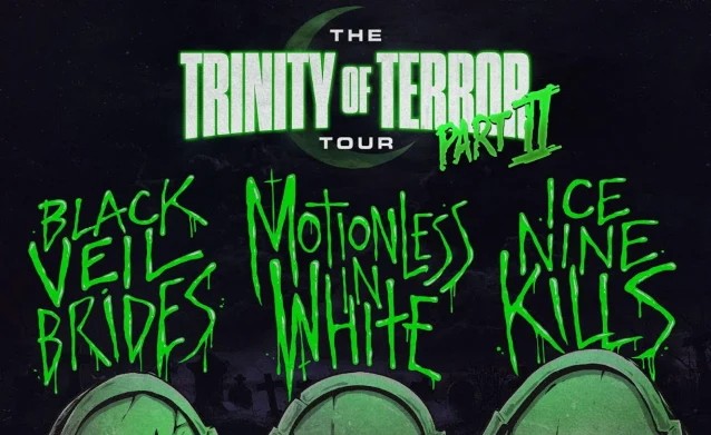 MOTIONLESS IN WHITE, BLACK VEIL BRIDES And ICE NINE KILLS Announce Summer Dates For ‘Trinity Of Terror’ Tour