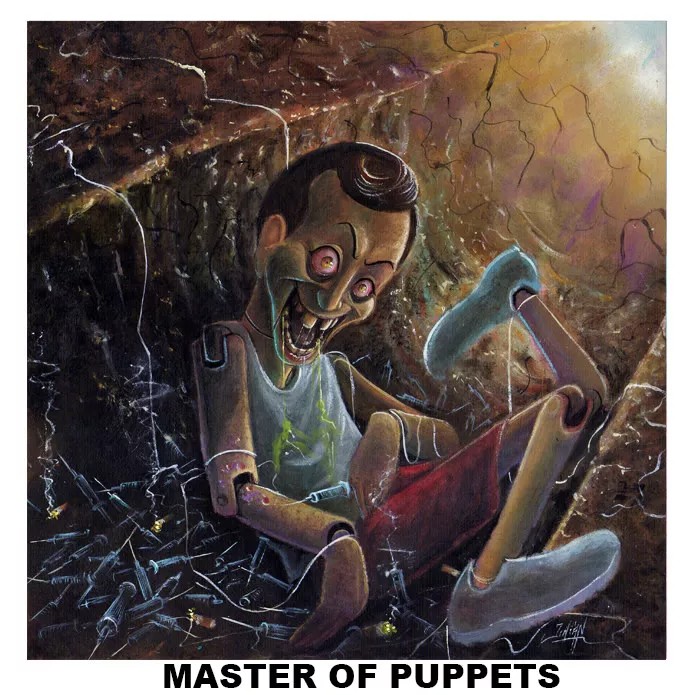 metallica,metallica master of puppets album,metallica songs,metallica albums,metallica's master of puppets, Artist Creates Twisted Images For Every Track On METALLICA’s ‘Master Of Puppets’ Album