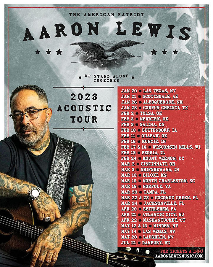 aaron lewis,aaron lewis staind,aaron lewis solo tour dates,aaron lewis tour,aaron lewis acoustic tour 2023,staind aaron lewis, STAIND’s AARON LEWIS Announces Early 2023 Solo Acoustic Tour Dates