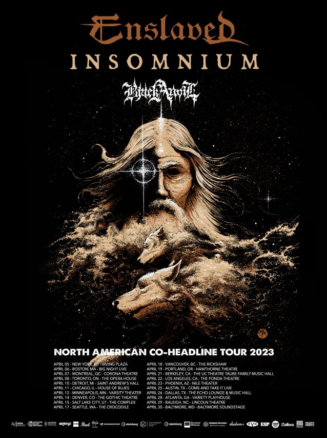 enslaved,enslaved tour,enslaved tour dates,enslaved insomnium tour,enslaved insomnium tour dates, ENSLAVED Announce 2023 North American Co-Headlining Tour Dates With INSOMNIUM