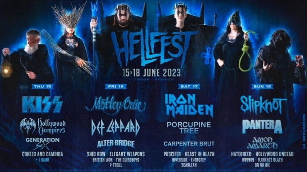 hellfest,hellfest 2023,hellfest festival,hellfest 2023 lineup,hellfest lineup, KISS, MÖTLEY CRÜE, IRON MAIDEN And SLIPKNOT Confirmed To Headline 2023 Edition Of France’s HELLFEST