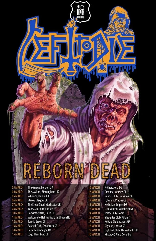 death,death band,left to die band,left to die tour dates,chuck schuldiner,death metal, Former DEATH Members RICK ROZZ And TERRY BUTLER Announce LEFT TO DIE 2023 European Tour Dates