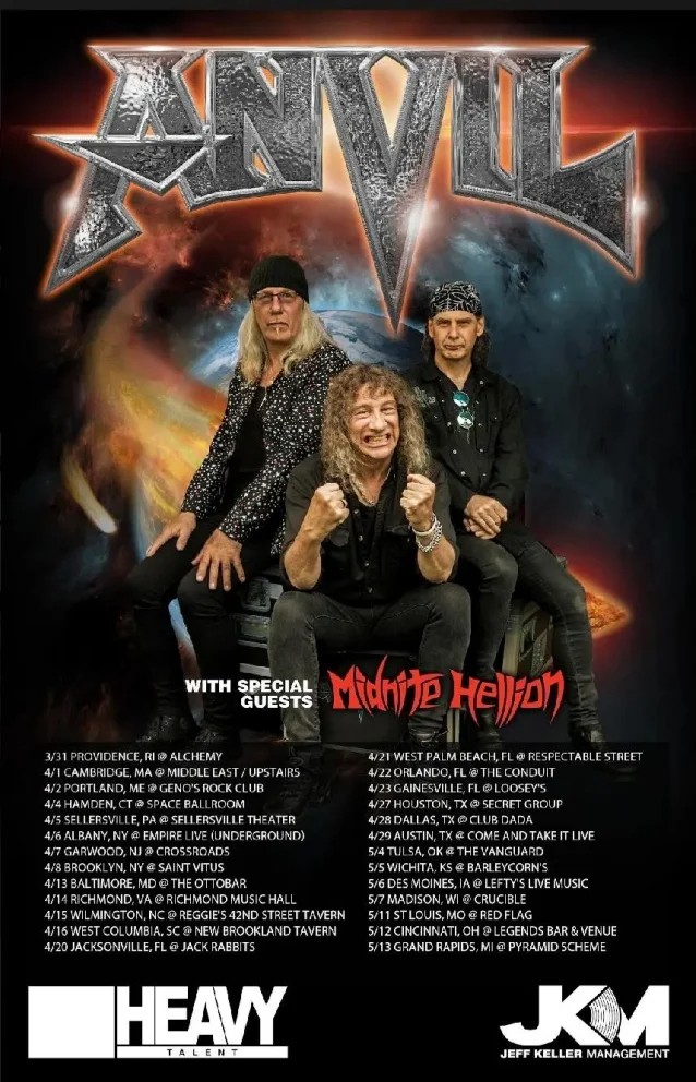 anvil,anvil tour,anvil tour dates,anvil tour dates 2023,anvil band,anvil band tour, ANVIL Announce Spring 2023 U.S. Tour Dates