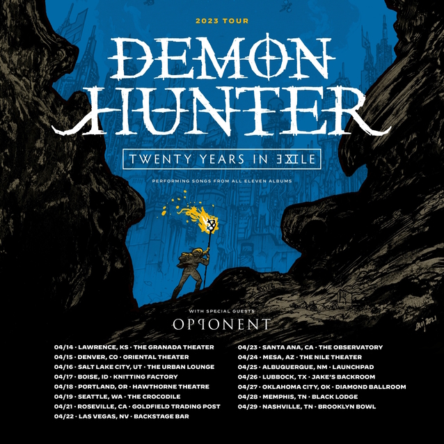 demon hunter,demon hunter tour,demon hunter tour 2023,twenty years in exile,twenty years in exile tour, DEMON HUNTER Announce ‘Twenty Years In Exile’ April 2023 U.S. Tour Dates