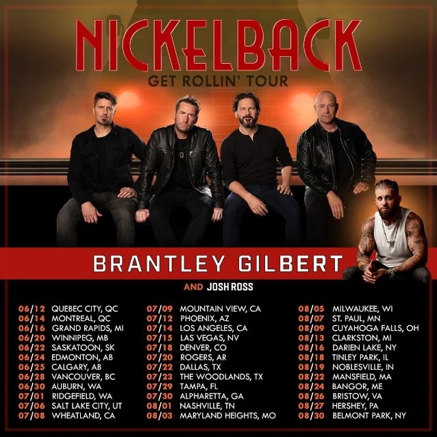 nickelback,nickelback tour,nickelback tour dates,nickelback tour 2023,nickelback tour dates 2023, NICKELBACK Announce 2023 ‘Get Rollin” North American Tour Dates