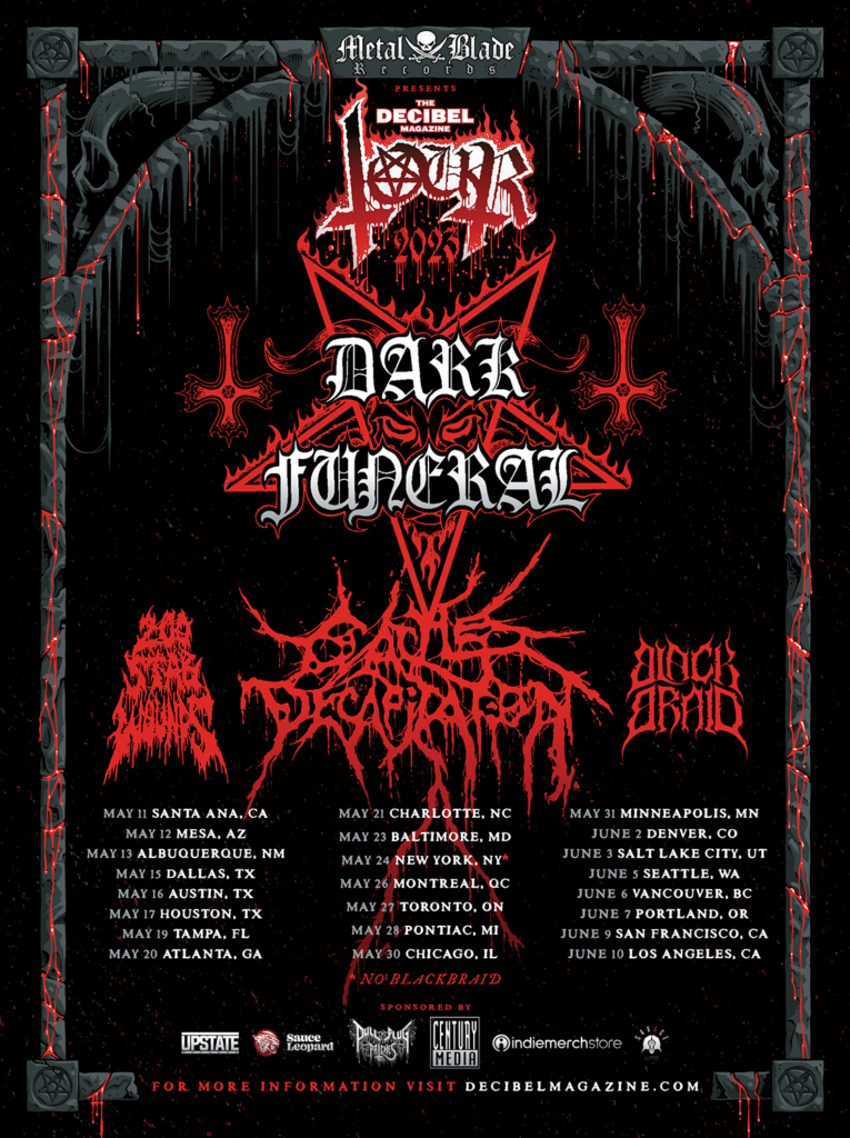 decibel magazine tour,2023 decibel magazine tour,dark funeral,cattle decapitation,decibel magazine tour 2023, DARK FUNERAL, CATTLE DECAPITATION, 200 STAB WOUNDS And More Confirmed For The 2023 Decibel Magazine Tour