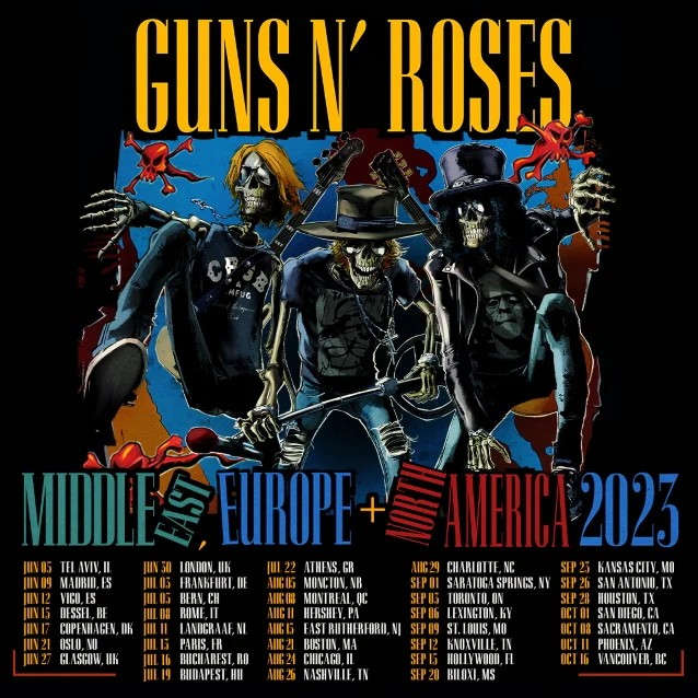 guns n' roses,guns n' roses tour dates,guns n' roses 2023 tour dates,guns n roses 2023 tour dates,guns n roses 2023 world tour dates,guns n roses 2023 world tour,guns n' roses world tour, GUNS N’ ROSES Announce 2023 World Tour