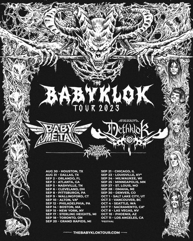 dethklok and babymetal,babymetal,dethklok tour dates,babymetal tour dates,babyklok,babyklok tour,babyklok tour dates,babymetal dethklok tour,dethklok, DETHKLOK And BABYMETAL Announce ‘Babyklok’ 2023 North American Co-Headline Tour Dates