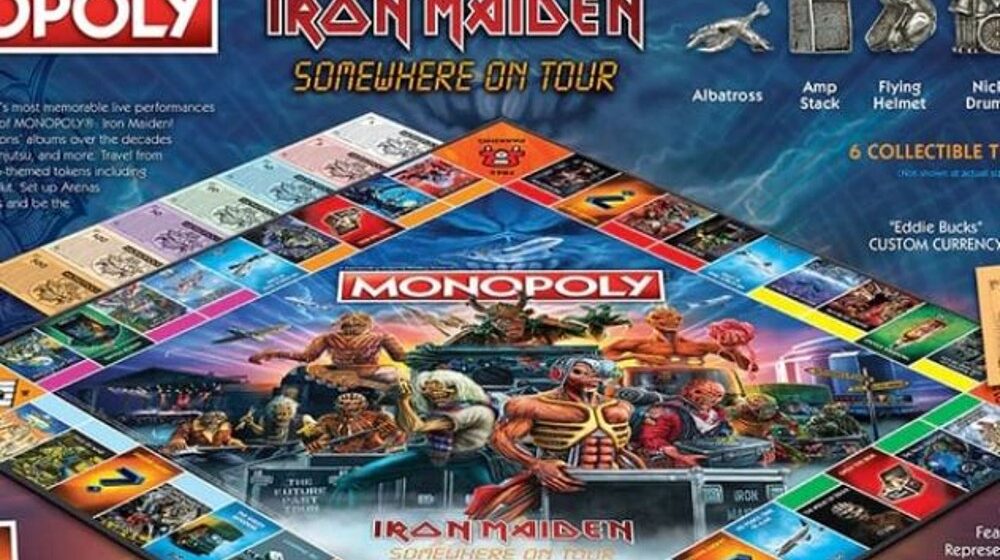 iron maiden,iron maiden monopoly,iron maiden songs,iron maiden tour,iron maiden tour 2023,iron maiden eddie,iron maiden albums,iron maiden band members,iron maiden board game, IRON MAIDEN And THE OP GAMES Release &#8216;Monopoly: Somewhere On Tour&#8217; Edition