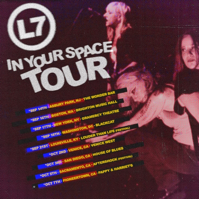 L7,L7 band,l7 tour,L7 tour dates,L7 2023 tour,L7 2023 tour dates,L7 female rock band, L7 Announce &#8216;In Your Space&#8217; 2023 U.S. Tour Dates