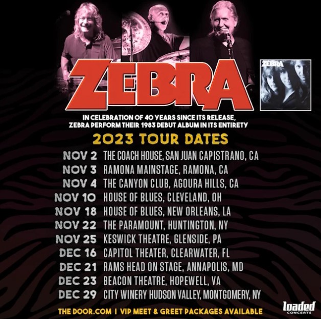 zebra,zebra band,zebra band members,zebra band tour,zebra band songs,zebra band website,zebra band tour 2023,zebra band net worth, ZEBRA Announce 2023 U.S. Tour Dates