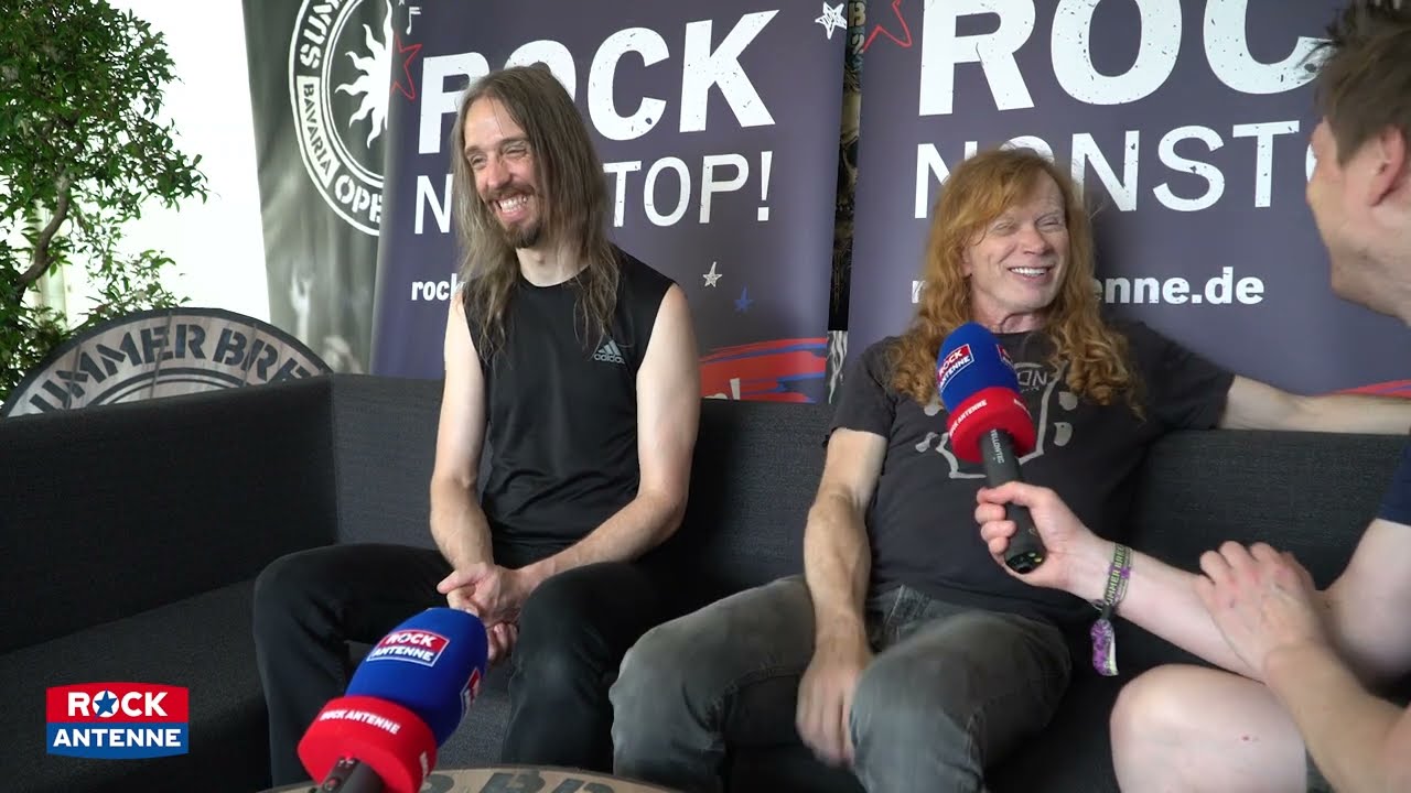 Video Thumbnail: Megadeth 2023: Dave Mustaine and Dirk Verbeuren about their fans and new music @ROCKANTENNE