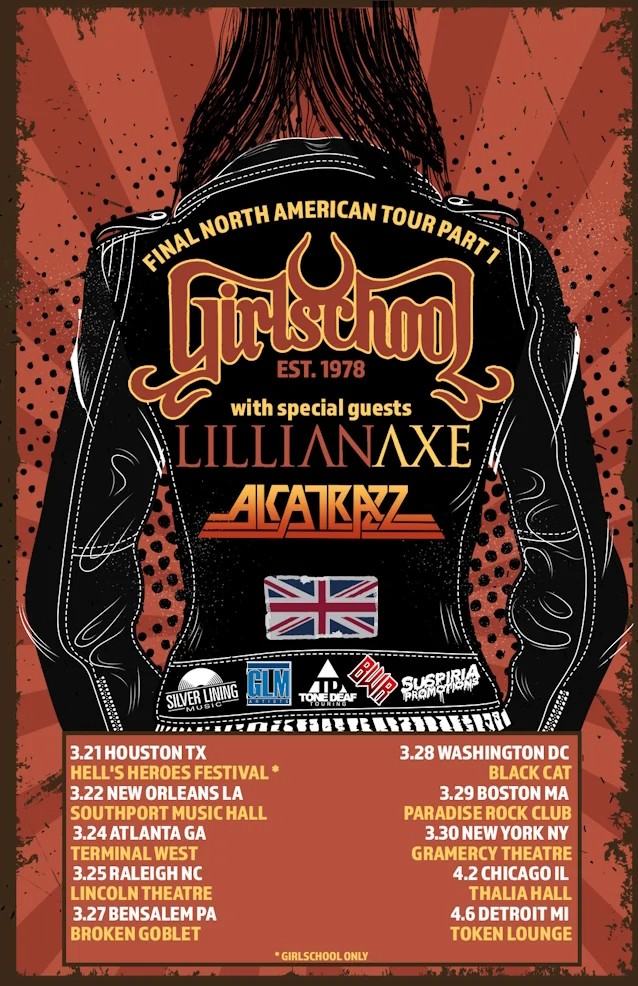 girlschool,girlschool band,girlschool band tour,girlschool tour,girlschool tour dates,girlschool albums,girlschool songs,girlschool forty five,girlschool band members,girlschool motorhead,girlschool farewell tour,girlschool nwobhm, GIRLSCHOOL Announce ‘Final Full Tour’ Of U.S. In March 2024
