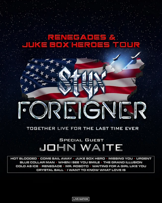 foreigner,styx,styx band,foreigner band,styx foreigner tour,styx foreigner,styx foreigner 2024,styx foreigner tour 2024,foreigner songs,foreigner tour,foreigner tour 2023,foreigner tour dates,foreigner band 2024,styx tour dates,styx 2024 tour, STYX And FOREIGNER Announce 2024 North American Tour Dates