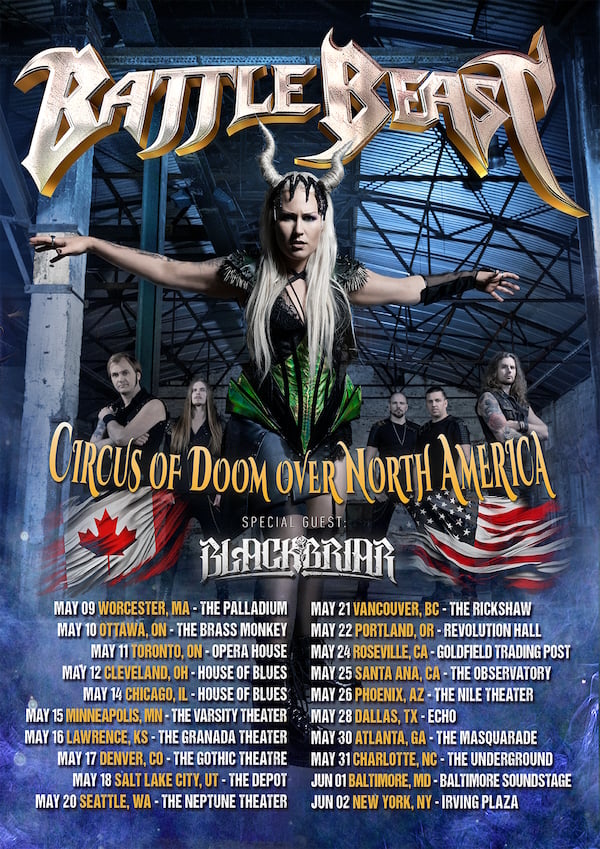 battle beast,battle beast invincible,battle beast tour,battle beast band,battle beast tour dates,battle beast 2024 tour,ttle beast 2024 tour,battle beast 2024 tour dates, BATTLE BEAST Announce First-Ever Headlining Tour Dates For North America