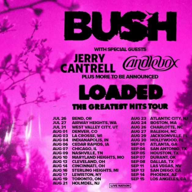 bush,bush band,bush tour,bush tour 2024,bush tour opening act,jerry cantrell,jerry cantrell tour,jerry cantrell tour dates,candlebox,candlebox tour,bush jerry cantrell,bush jerry cantrell candle box,bush band tour dates,bush band tour 2024,bush band 2024 tour dates,bush 2024 tour,bush tour dates 2024, BUSH Announces Summer 2024 Tour Dates With JERRY CANTRELL And CANDLEBOX