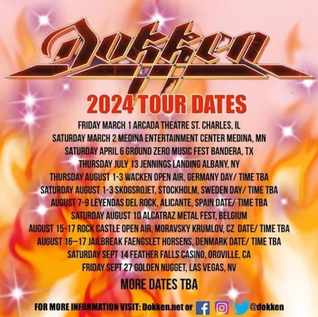 dokken, DOKKEN Announces 2024 Tour Dates